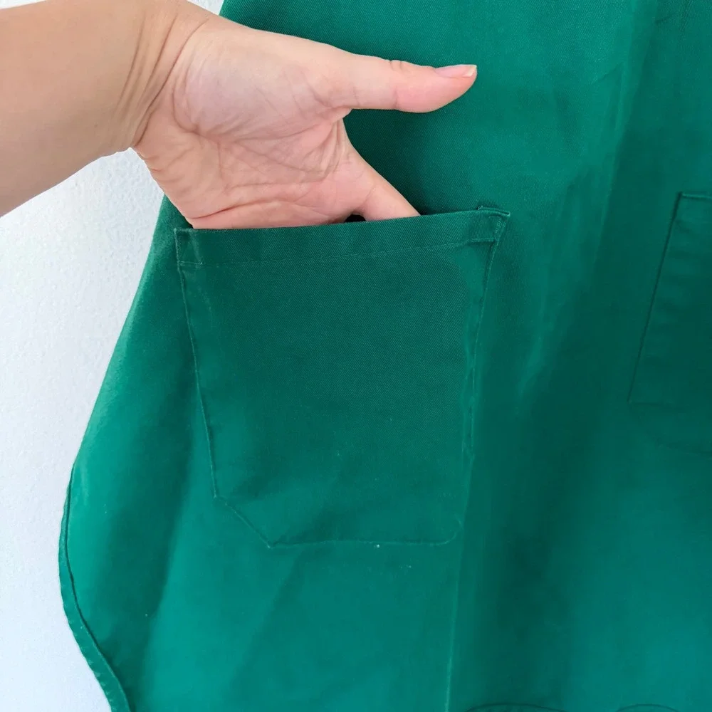 Starbucks Barista Green Bib Apron Embroidered Siren Logo Two Pockets Adjustable